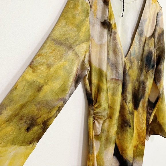 Zara Floral Maxi Dress - Green and Cream - Picture 6 of 13